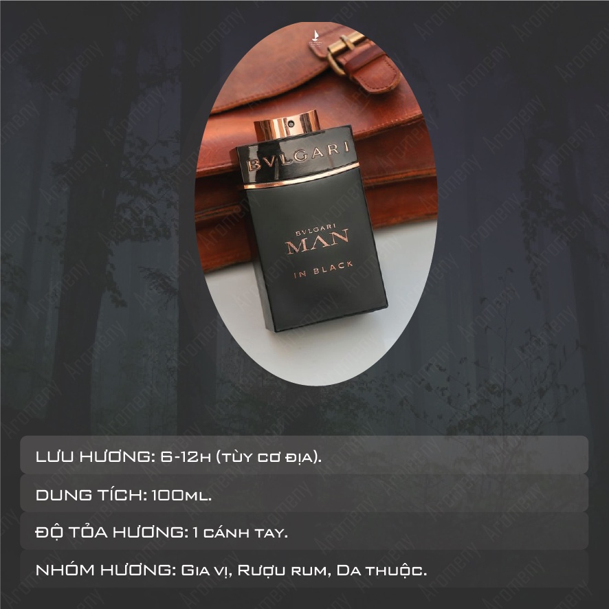 Nước hoa nam nội địa BVL Man In Black 100ml – Tinh dầu nước hoa cao cấp, nam tính – Aromeny.Parfume