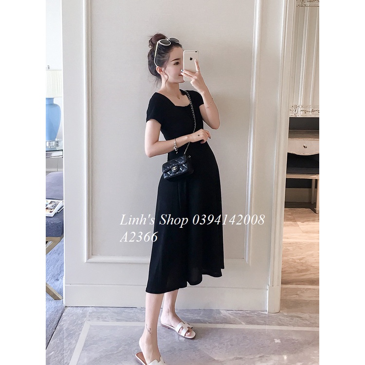Váy Bầu Đầm Bầu Xinh Thun Trơn A2366