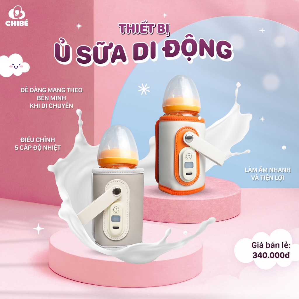 Ủ bình sữa di động CHIBÉ CB003