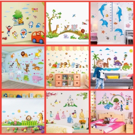 Tổng hợp decal ngẫu nhiên nhiều mẫu dễ thương trang trí tường