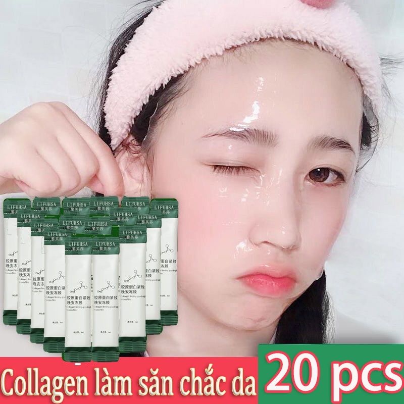 Hộp 20 gói - Mặt nạ ngủ thạch collagen Biaqua nâng cơ bổ sung collagen.