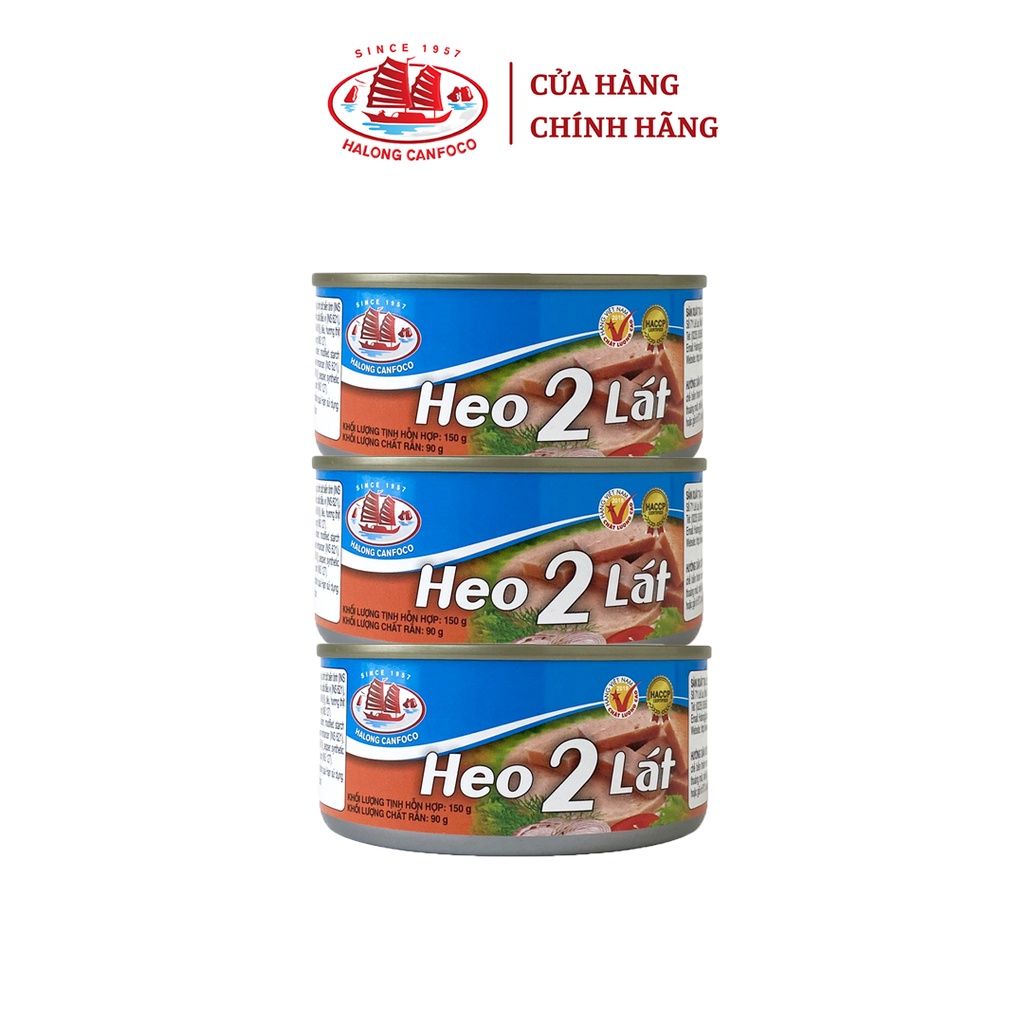 Combo 3 hộp heo 2 lát 150g - Đồ Hộp Hạ Long
