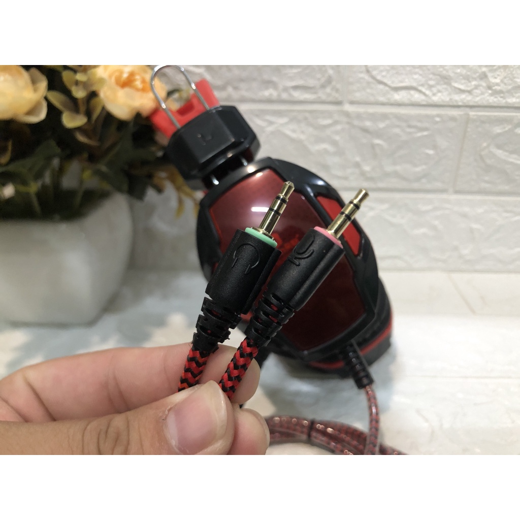 Tai Nghe Chụp Tai Chuyên Chơi Game Qinlian A6 jack 3.5 Có Micro, Dây Chống Đứt, Dùng Được Cho Máy Tính