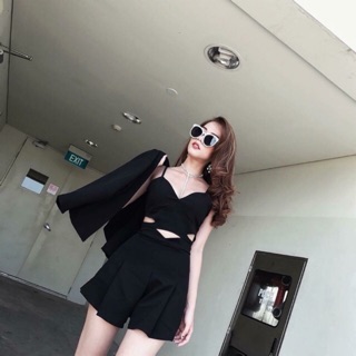 Jumpsuit kèm áo vest khoác