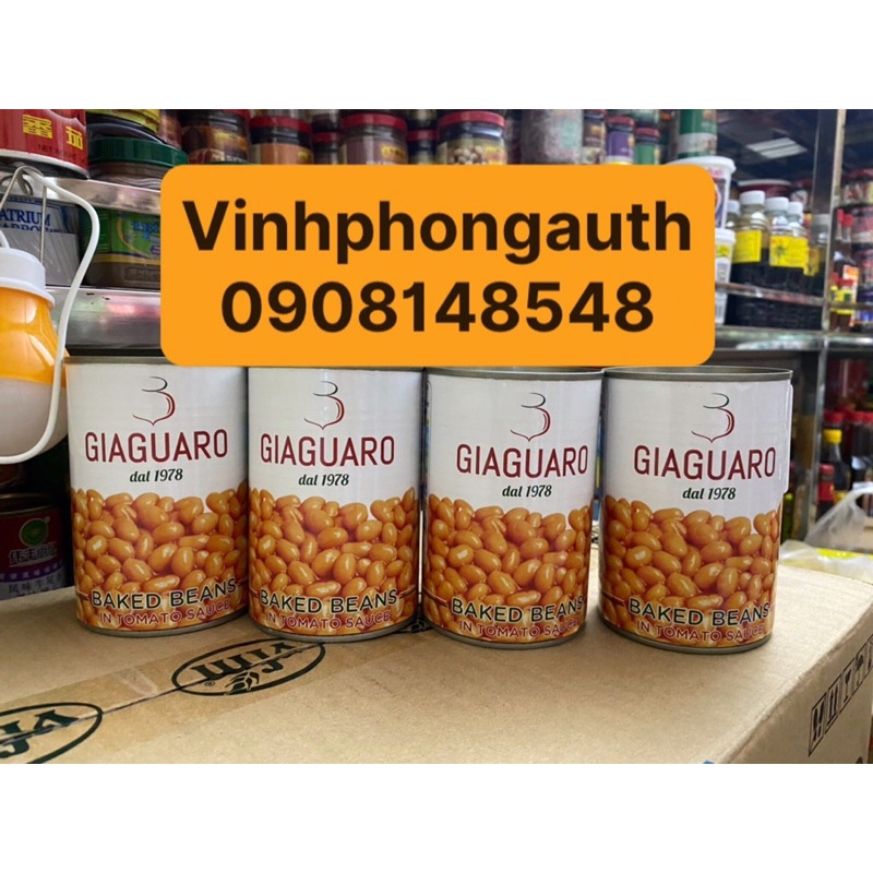 Đậu hạt đóng lon sốt cà chua- Baked Beans 400gr Giaguaro