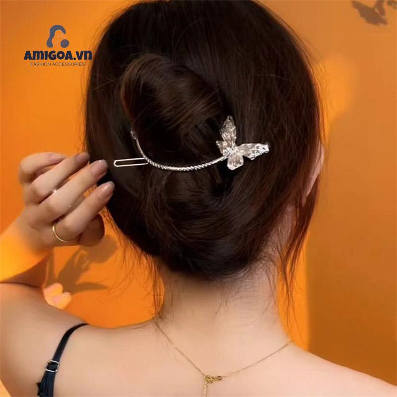 ✨✨Kẹp Tóc Hình Bướm Bằng Kim Loại Thanh Lịch Cho Nữ