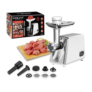Máy đùn thịt tươi sống SOKANY 2500W đa năng nhồi xúc xích, lạp xưởng