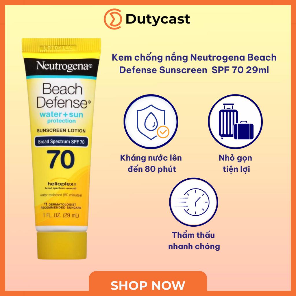 Kem chống nắng Neutrogena Beach Defense Sunscreen Lotion Broad Spectrum SPF 70 - 29ml