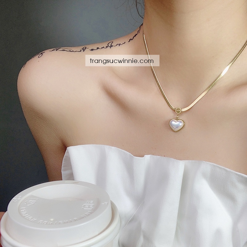 Dây chuyền nữ titan choker ngtrai