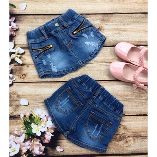 Quần Sort Jean giả váy cho bé 22-40 Kg