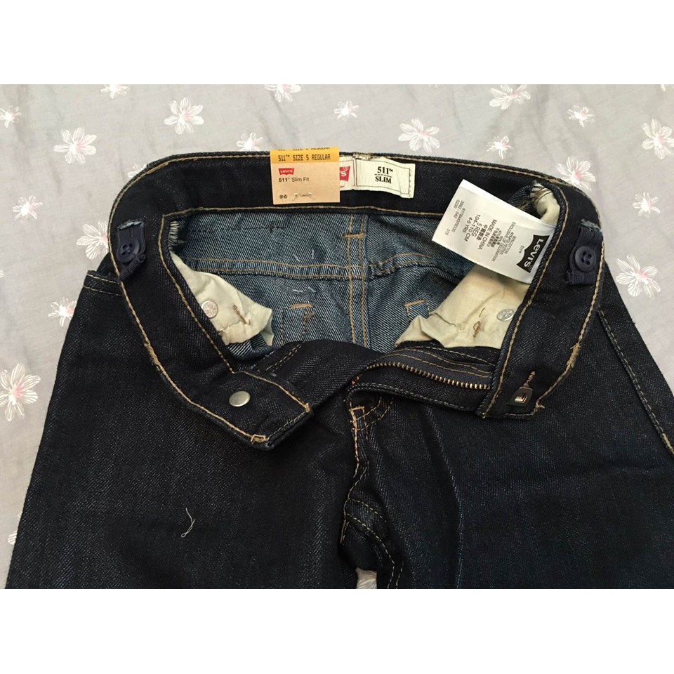 Quần Jeans Levi's dáng slim (ống hơi ôm) - điều chỉnh cạp chun trong