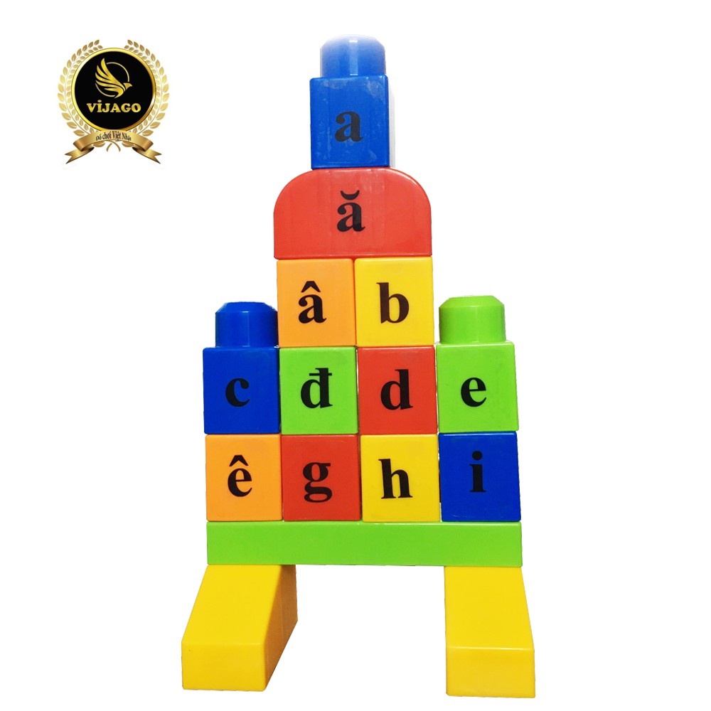 Bộ Đồ Chơi Xếp Hình Thông Minh VIJAGO 50 Chi Tiết Có Hộp Đựng Tiện Lợi - VJG030