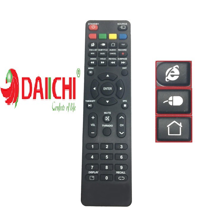 Remote điều khiển tivi DAIICHI smart mẫu 1