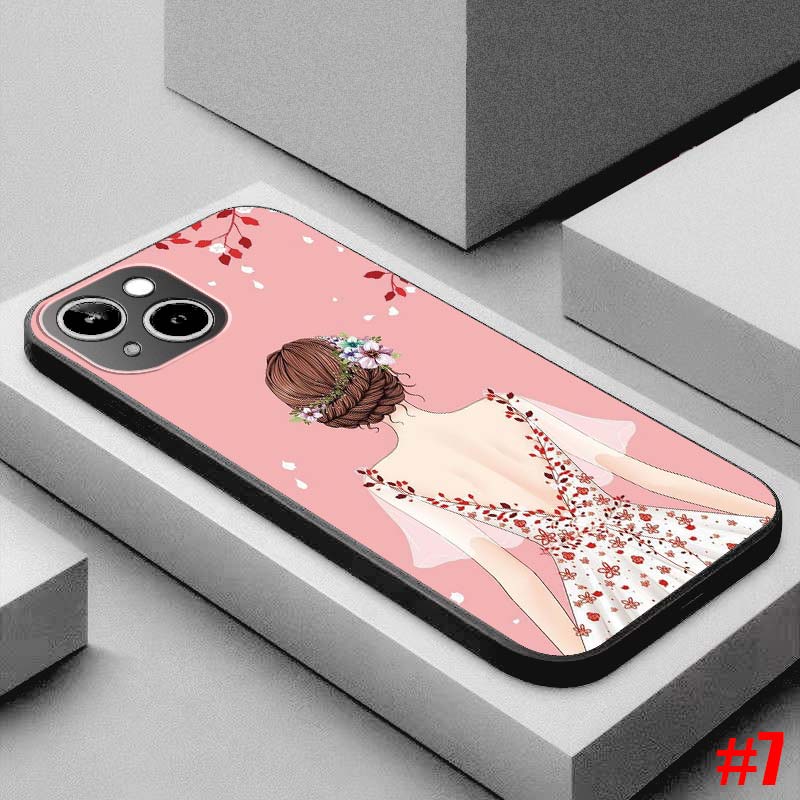 Ốp điện thoại TPU mềm in hình cô gái quay lưng cho Samsung Galaxy S7 Edge S8 S8+ Plus