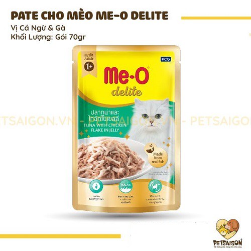 [CHÍNH HÃNG] PATE ME-O DELITE CHO MÈO - GÓI 70GR