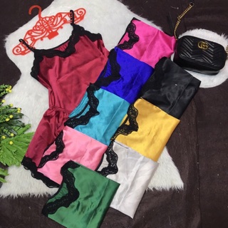 Set bộ mặc nhà phi lụa.