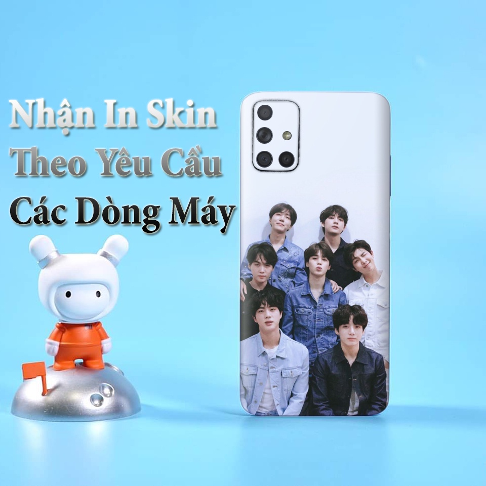 Miếng Dán Skin Điện Thoại In Hình BTS Dán Lưng K-pop Cho Iphone 6/ 7/ 8/ X/ XS/ 11/ 11 Pro Max Và Dòng Máy Android