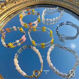Vòng Tay Handmade Unisex Half Pearl