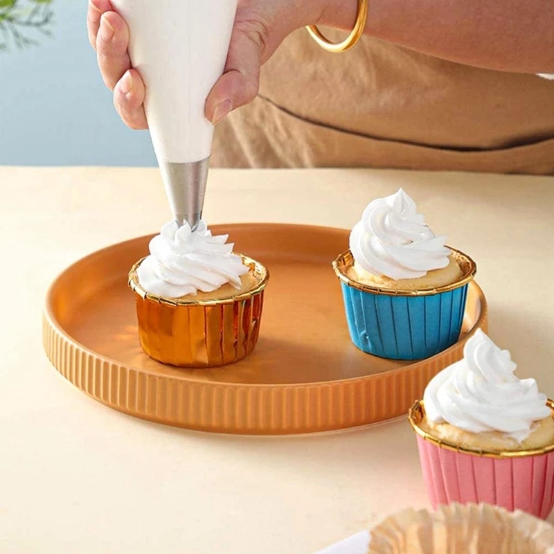 Set 50 Cốc Giấy Nhôm Làm Bánh Cupcake / Muffin Nhiều Màu Trang Trí Tiệc Cưới / Sinh Nhật