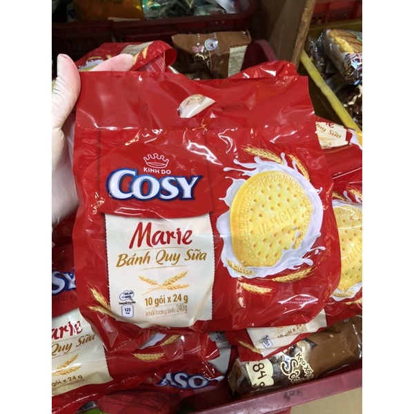 Bánh Quy Sữa Cosy Marie Kinh Đô lớn 528, có 24 gói nhỏ