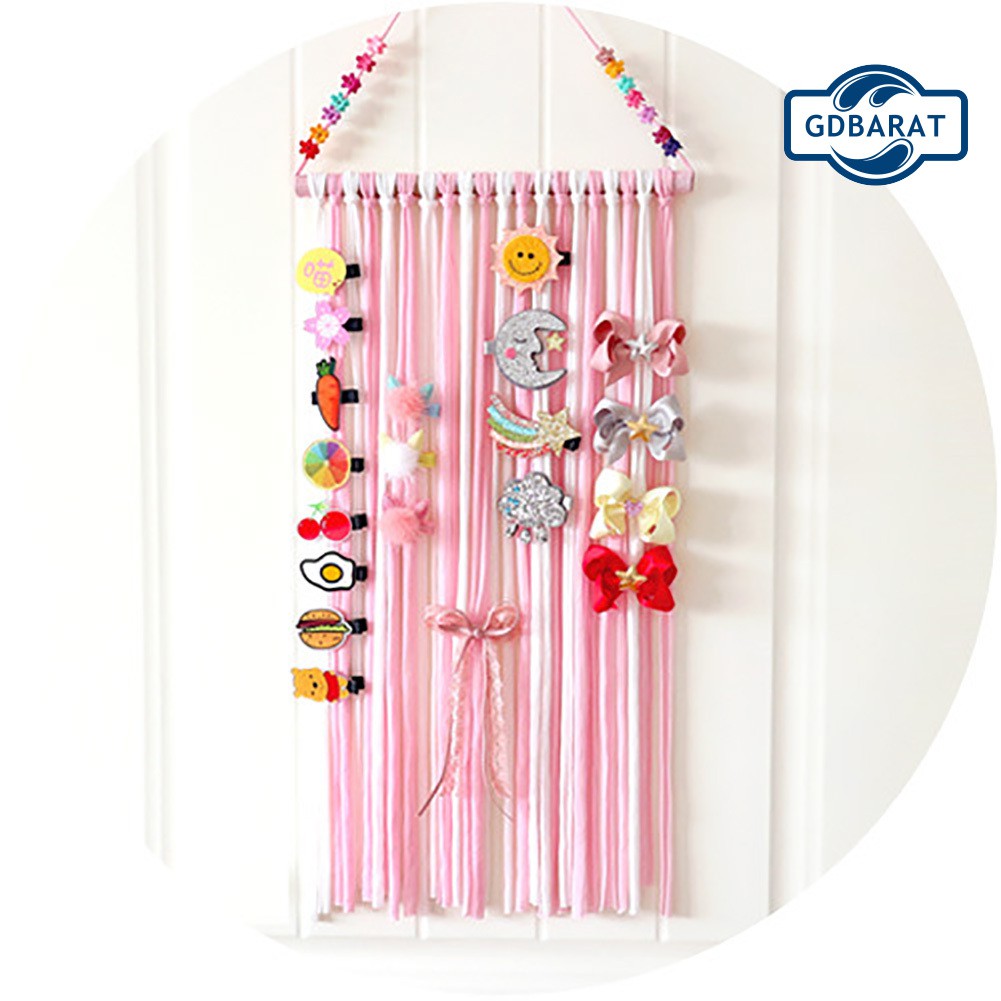 Phụ Kiện Băng Đô Đính Nơ Bằng Vải Dễ Thương Dùng Để Treo Đồ Tiện Lợi