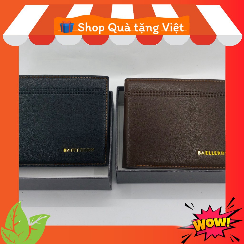 Bóp nam Ví nam ngắn mẫu ngang  ví nam nhiều ngăn tiện lợi - nhỏ gọn - có hộp