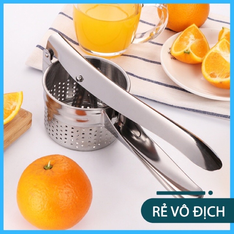 Dụng Cụ Ép Cam Chanh Inox Cầm Tay Đa Năng Dụng Cụ Ép Hoa Quả, Rau Củ Mẫu Mới Thao Tác Đơn Giản Kích Thước 27x9,2 CM