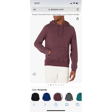 Áo nỉ hoodie cho nam Amazon essential xuất khẩu