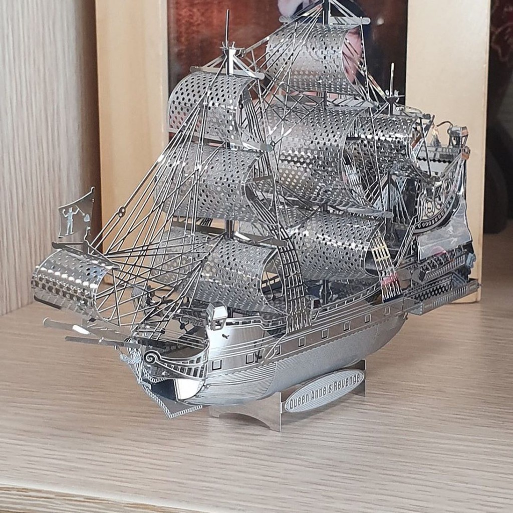 Mô hình 3D kim loại lắp ráp Tàu Queen Anne Revenge [Chưa lắp]