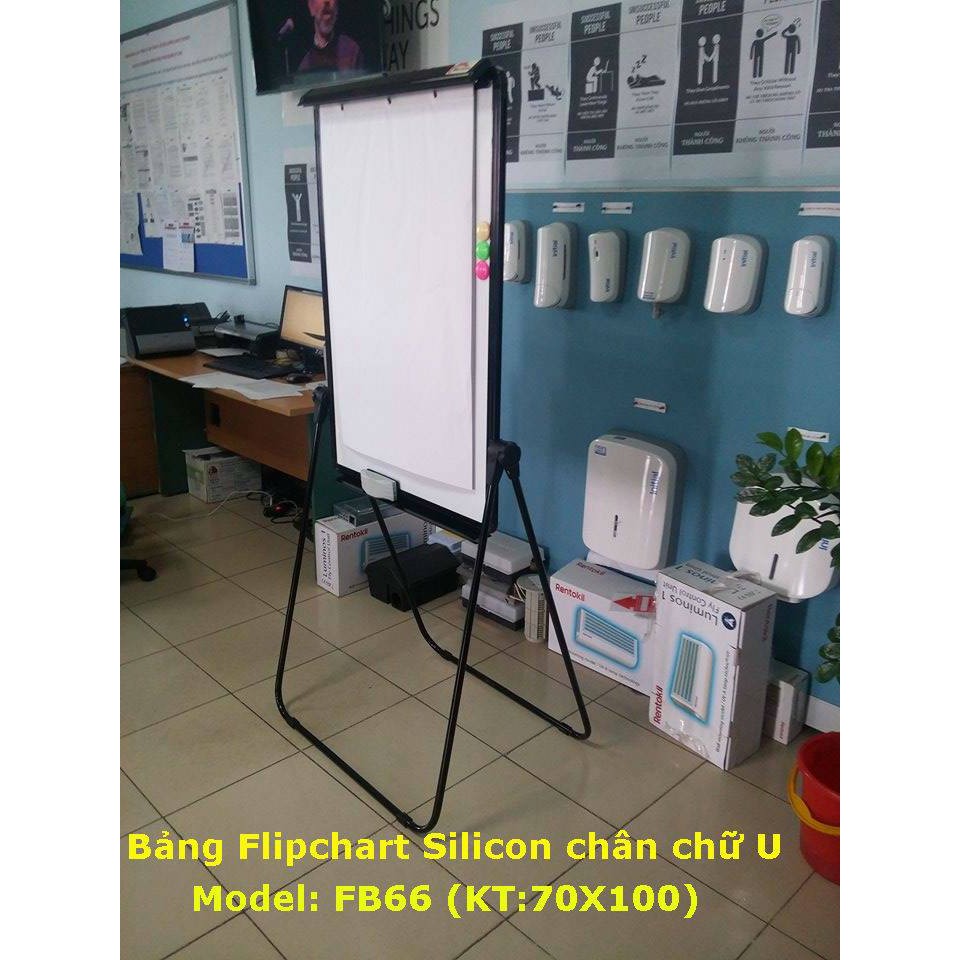 Bảng Flipchart Silicon FB66 (KT mặt bảng :70X100 cm) chân gấp chữ U