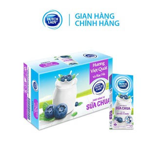 Thùng 48 hộp Sữa Chua Uống Lên Men Tự Nhiên Dutch Lady Hương Việt Quất Và