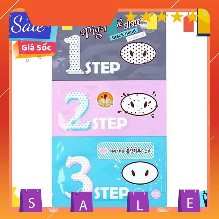 Mặt Nạ Lột Mụn Đầu Đen 3 Bước Holika Holika Pig Nose Clear Black Head 3-Step Kit - 30ml hàn quốc