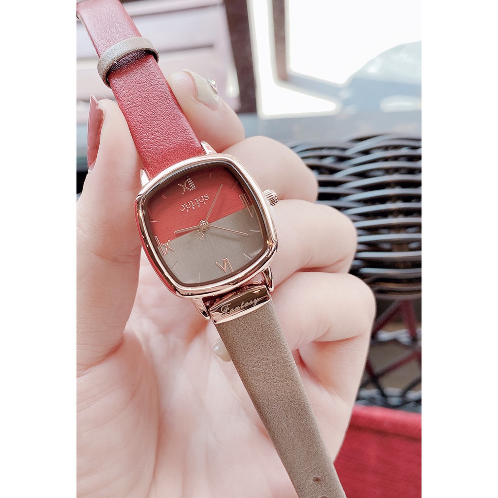 Đồng hồ nữ Julius JA-1240 dây da | Julius Official