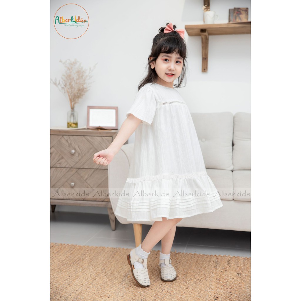 Váy cho bé gái ALBER KIDS công chúa trắng Elsa xinh đẹp Angel Dress cho trẻ em 2,3