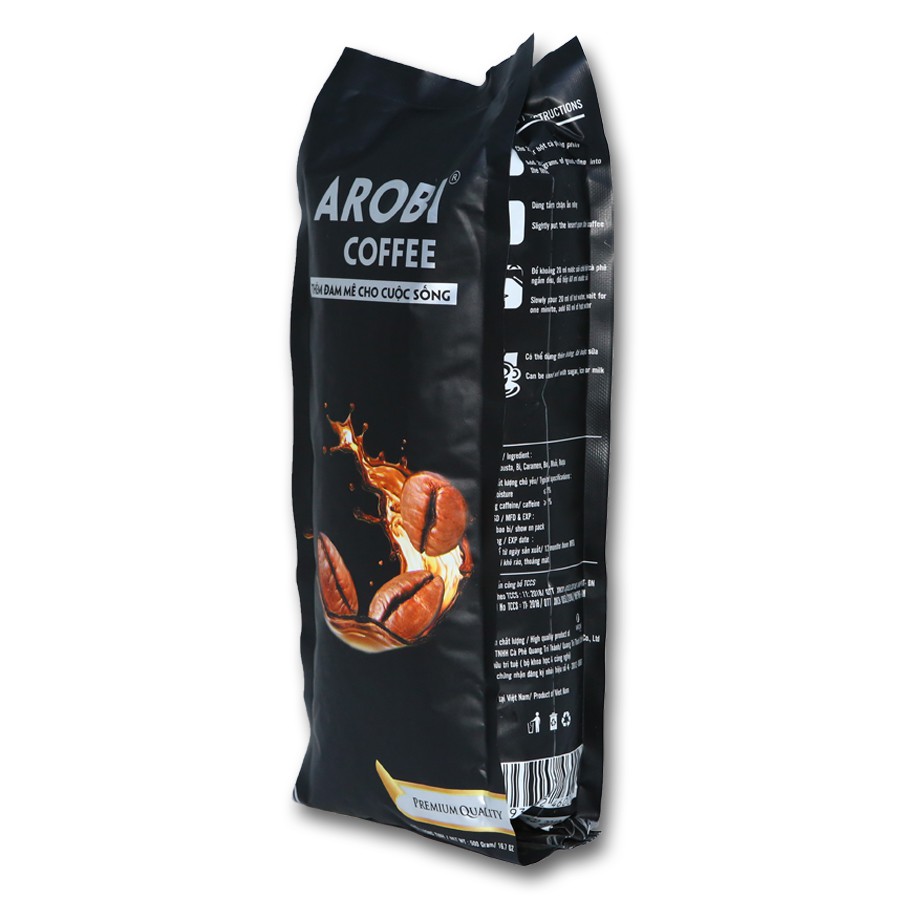 [GIẢM GIÁ TRỰC TIẾP]Cà phê nguyên chất 100% dạng bột pha phin Arobi Coffee 1kg  - Combo 2 bịch 500gr | BigBuy360 - bigbuy360.vn