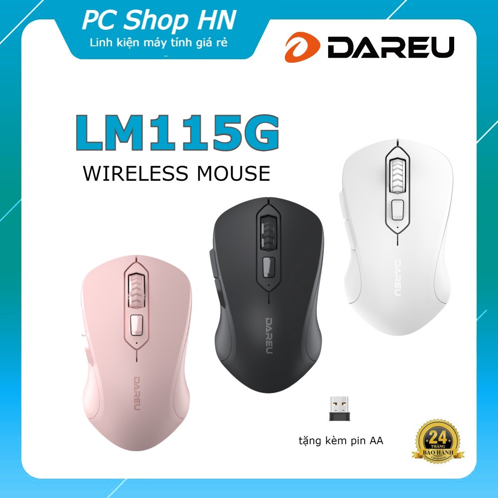 Chuột không dây DAREU LM115G Black