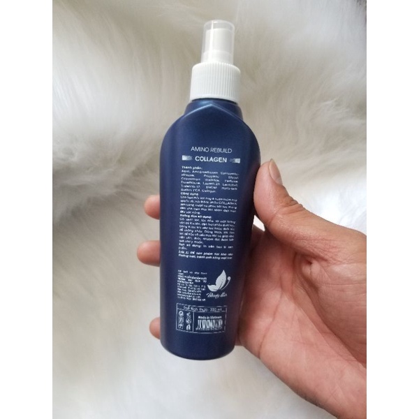 Xịt dưỡng tóc collagen aminis hàng chính hãng 220ml KKLICK77  tặng mặt nạ tế bào gốc