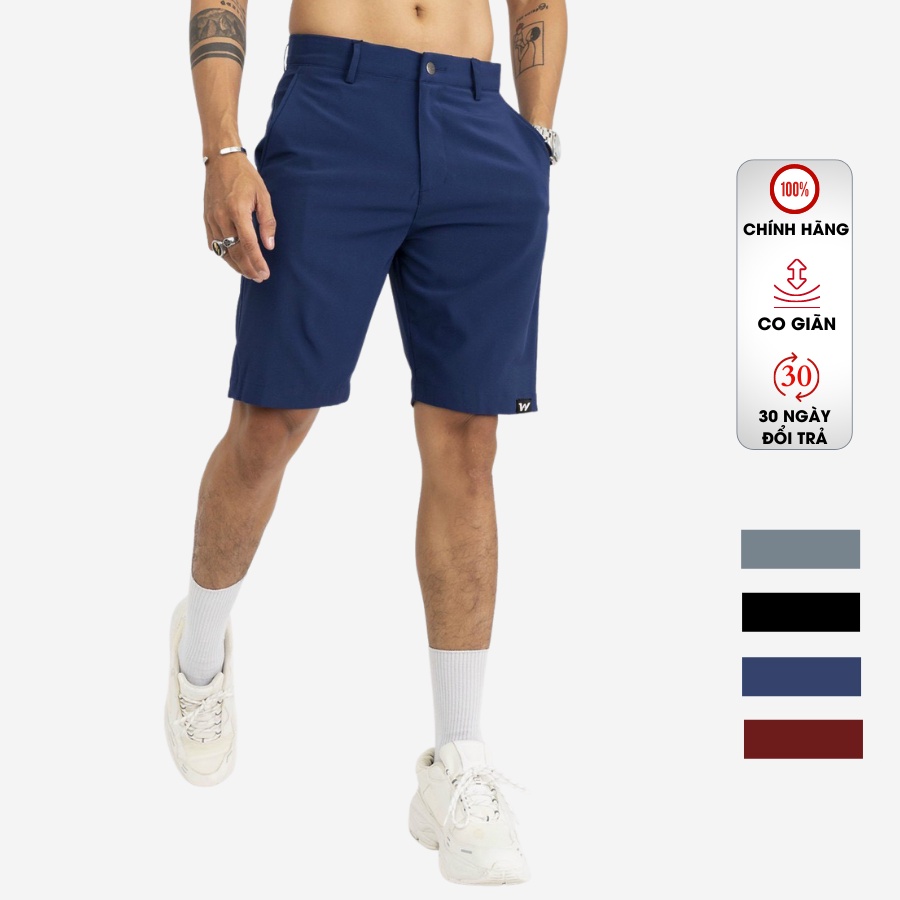 Quần Short Nam Thể Thao Cao Cấp/ Thời Trang WILWOL /QCG01-Màu Xanh/ Short Nam 2 Lớp, Co Giãn Thấm Hút Tốt