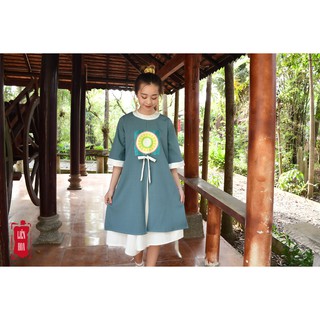 Áo dài tứ điên Cúc Hoa