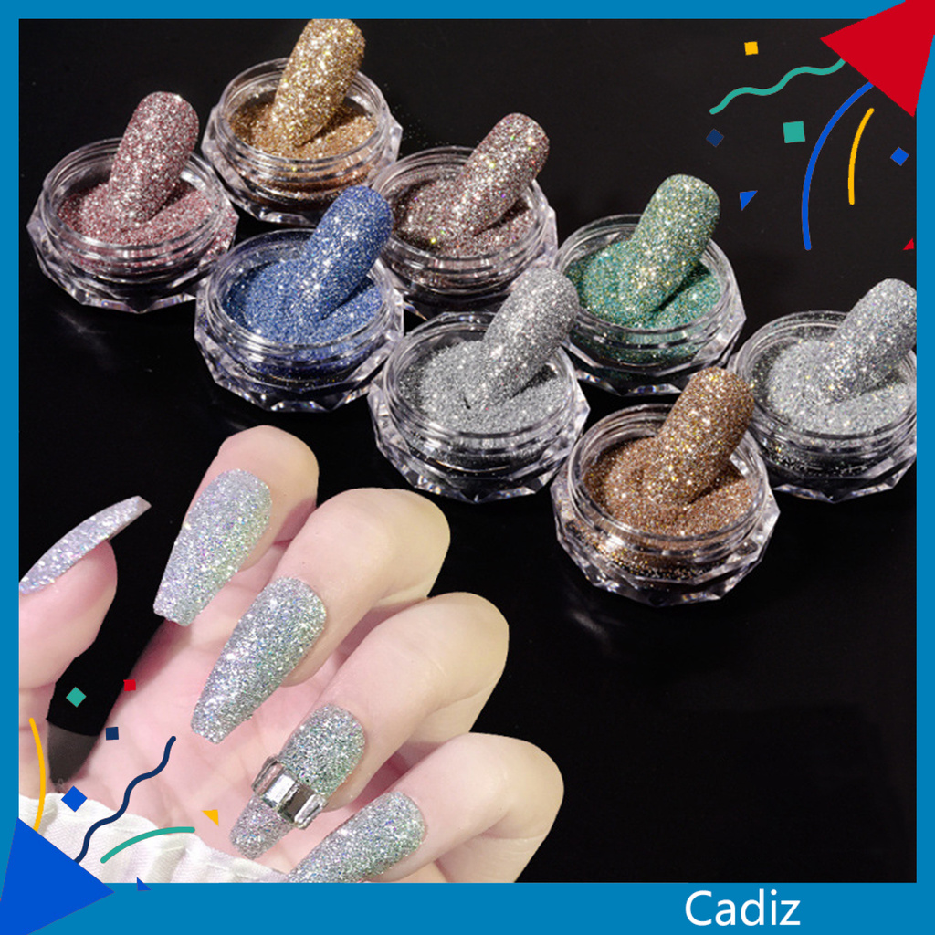 [Hàng mới về] Set 2 Lọ Bột Kim Tuyến Chất Lượng Cao Chuyên Dùng Để Trang Trí Móng Tay Nghệ Thuật