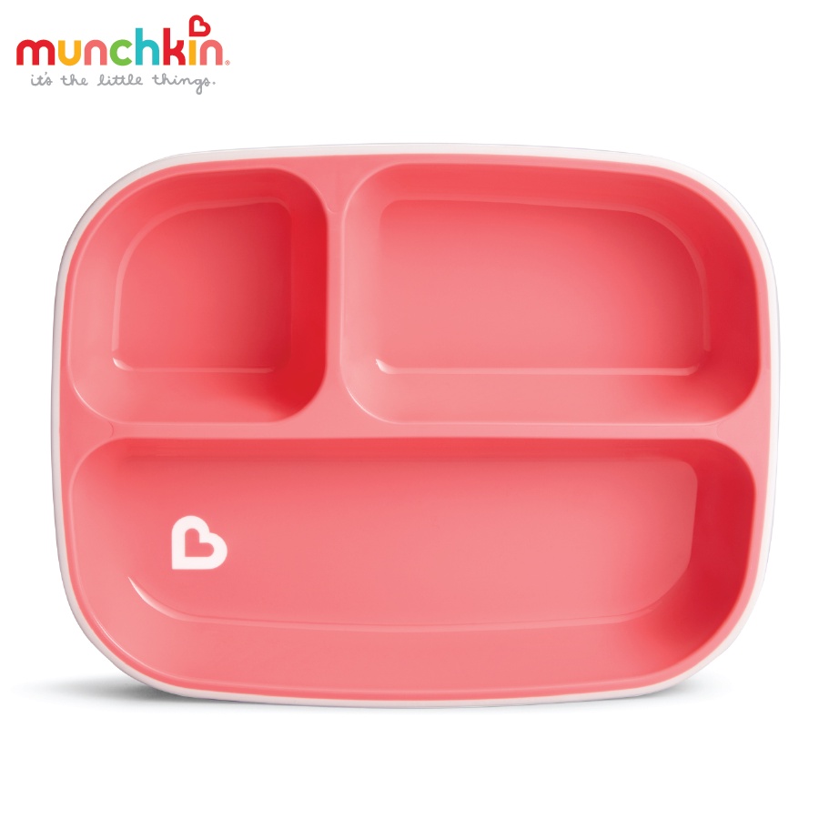 Bộ 2 Khay Ăn Dặm Chủ Động Chia 3 Ngăn MunchKin ( Có Bán Lẻ )