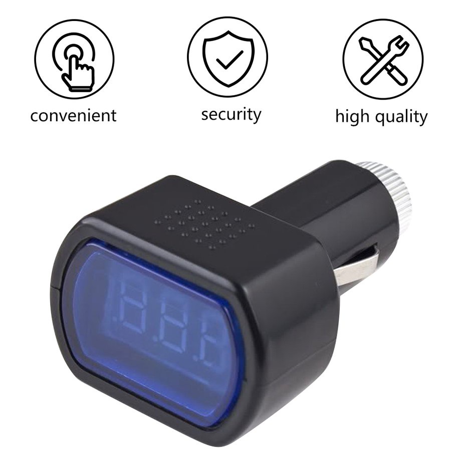 Máy Đo Điện Áp Bật Lửa Thuốc Lá, Màn Hình Led Chạy Bằng Pin, Dùng Cho Xe Hơi