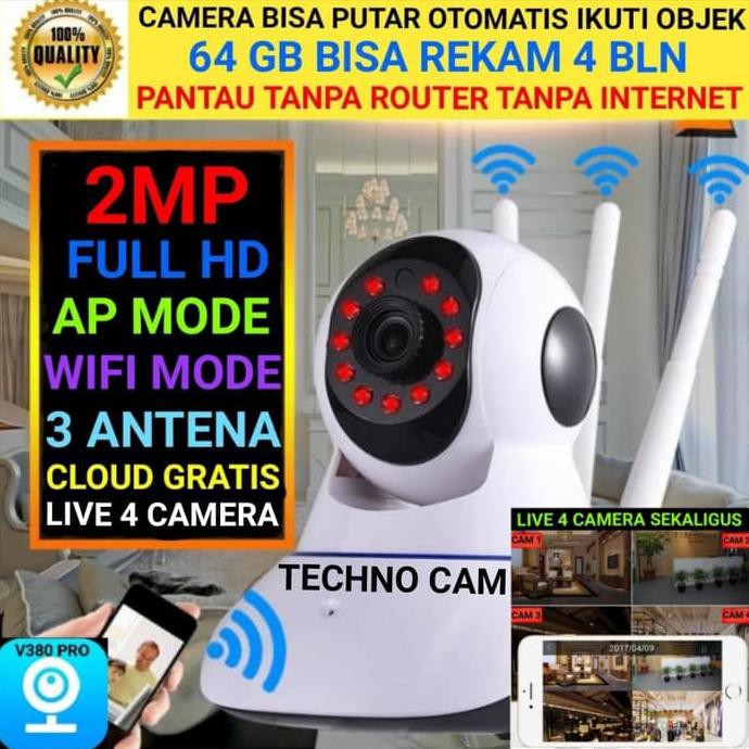 Camera An Ninh Không Dây Kết Nối Wifi V380 Ip Hd 720p Ip P2P - Không Có Memory