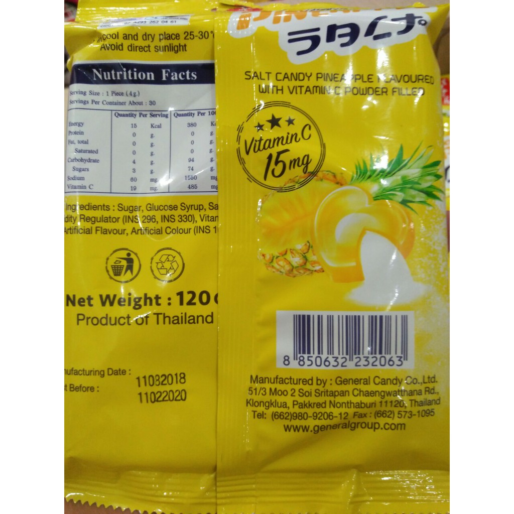 kẹo chanh muối thái lan (Mẫu trái thơm) | BigBuy360 - bigbuy360.vn