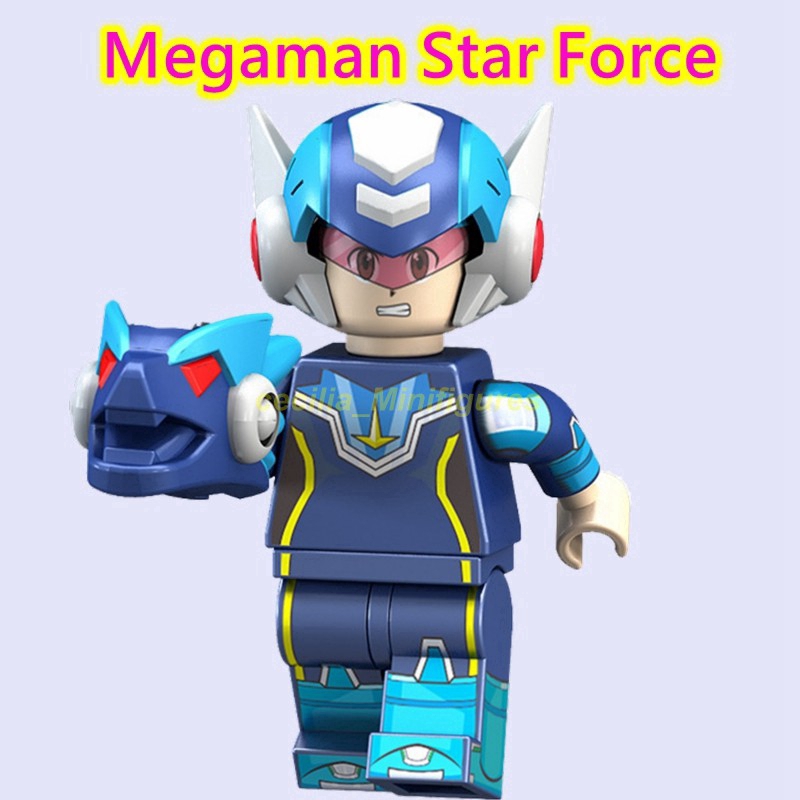 Mô hình nhân vật Megaman Rockman bằng khối xây dựng tương thích Lego cho trẻ em