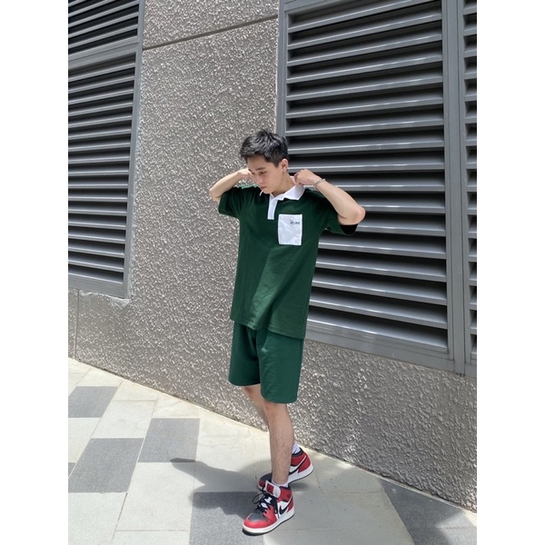 Áo Polo Unisex JAY.CLO màu XANH LÁ/TRẮNG/ĐEN form rộng 🍃 🍃 Chất thun cá sấu, form nam nữ unisex/Áo thun có cổ 🖤