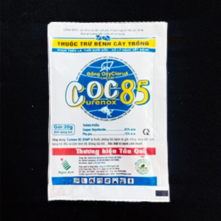 20g Coc 85 WP trị thối thân/ trái, vàng lá, chết nhanh, xì mủ, sương mai, gỉ sắt, phấn trắng