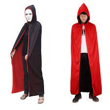 Áo choàng ma cà rồng 2 mặt đỏ đen có mũ hóa trang Halloween cho bé từ 7 tuổi trở lên và người lớn