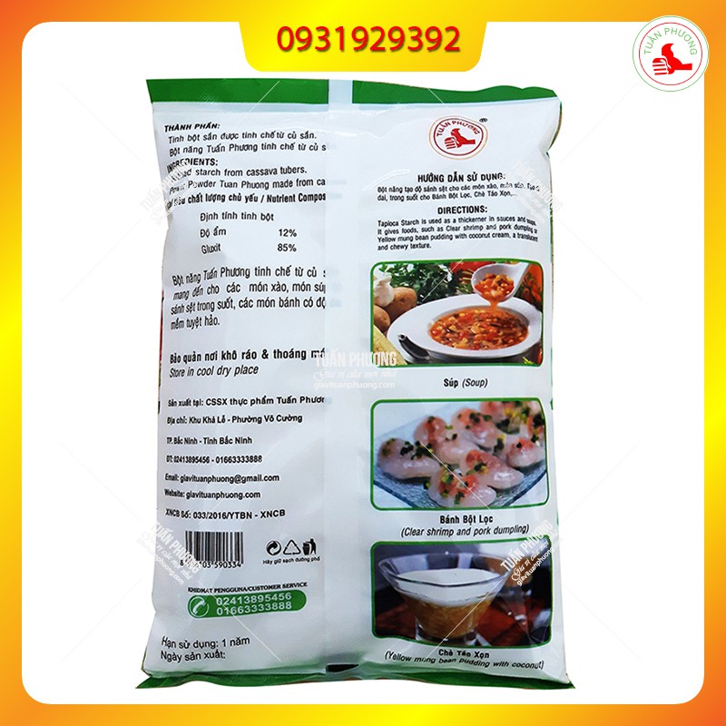 Bột Năng Tuấn Phương 400g thùng 20 túi