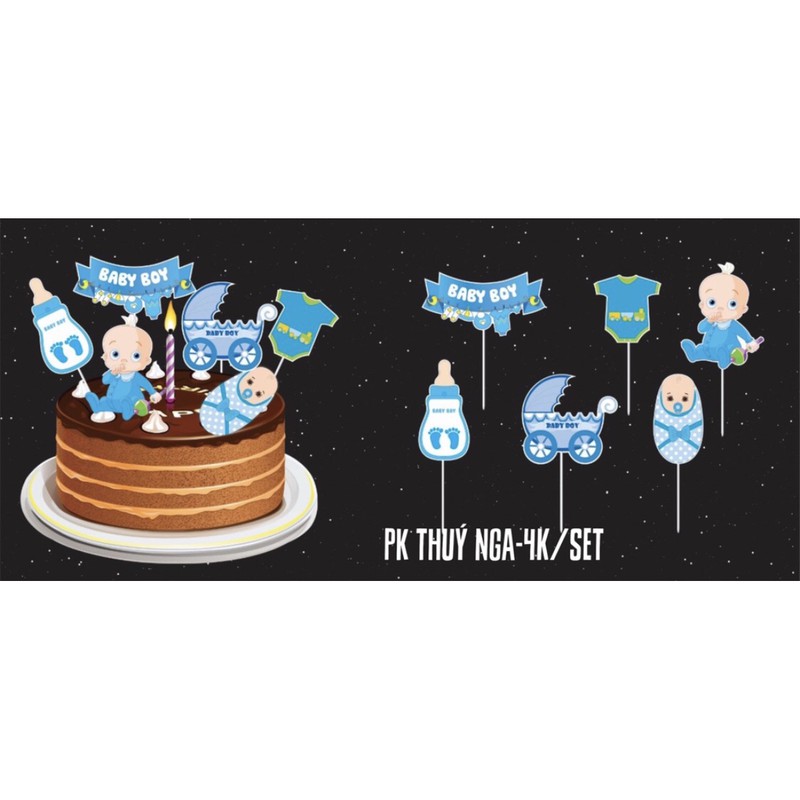 10 set cắm giấy em bé xe nôi VN